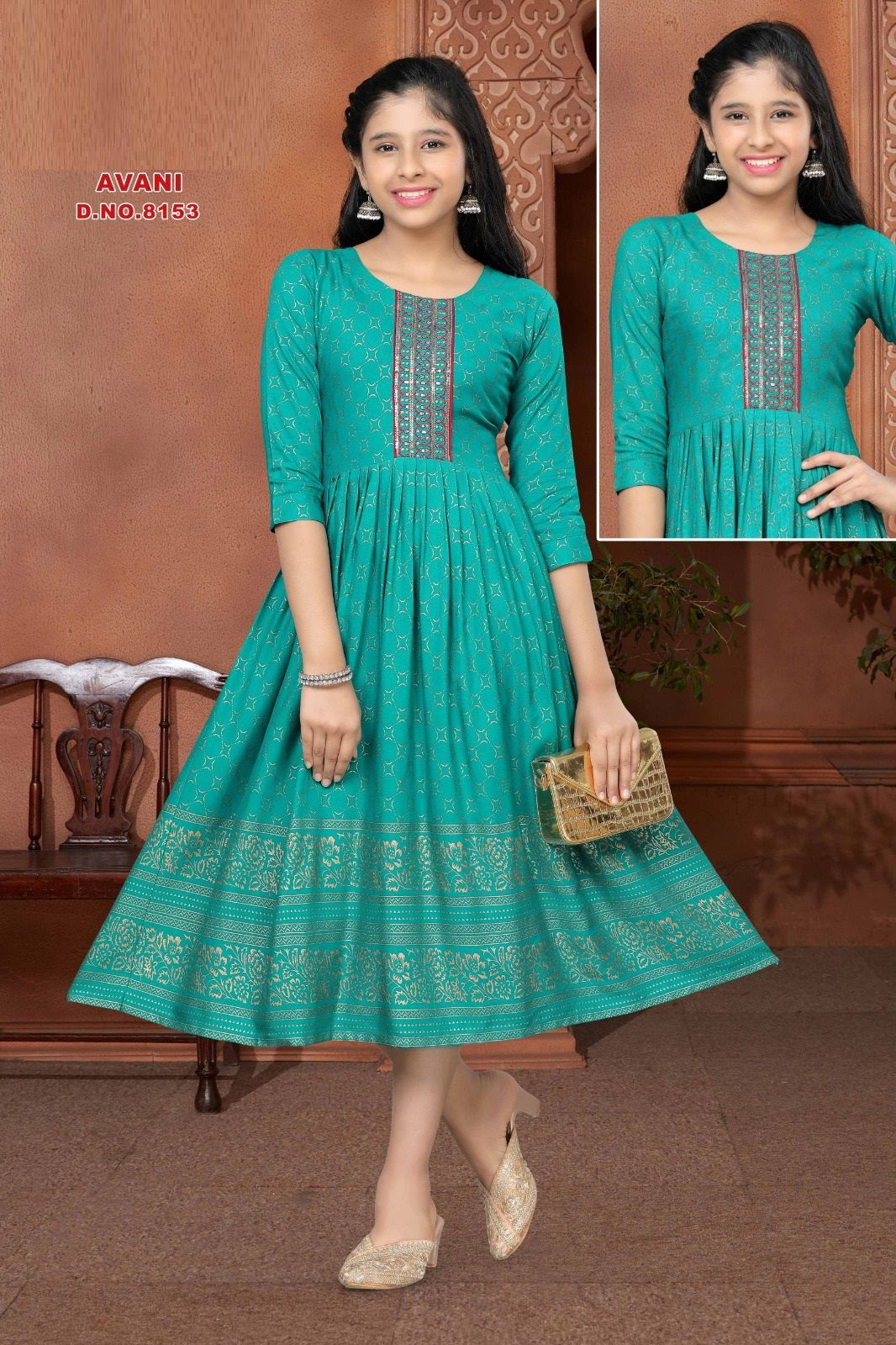 Avani 8153 Printed Kurti Girls Wear Catalog